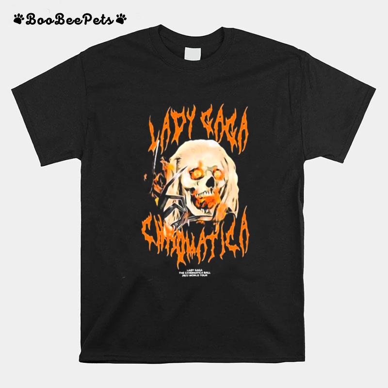 Greatest Of Chrom Lady Gaga Chromatica Ball Skull Horror T-Shirt