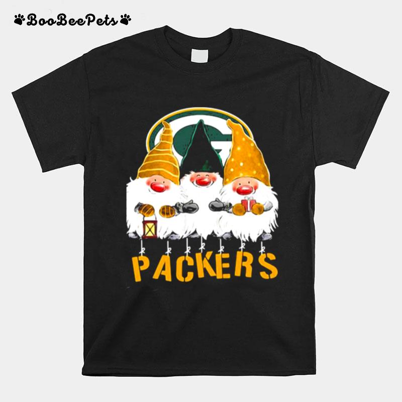 Green Bay Packers Team Gnomes Merry Christmas T-Shirt