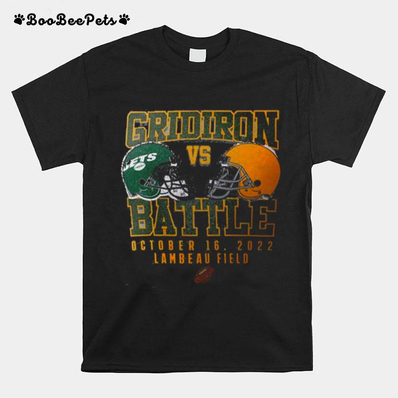 Green Bay Packers Vs New York Jets Gridiron Battle October 16 2022 T-Shirt