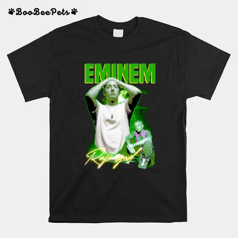 Green Neon Design Eminem The God Rap Music T-Shirt