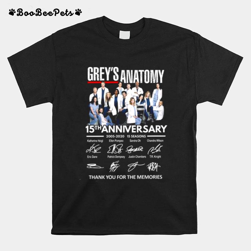 Greys Anatomy 15Th Anniversary Thank You For The Memories T-Shirt