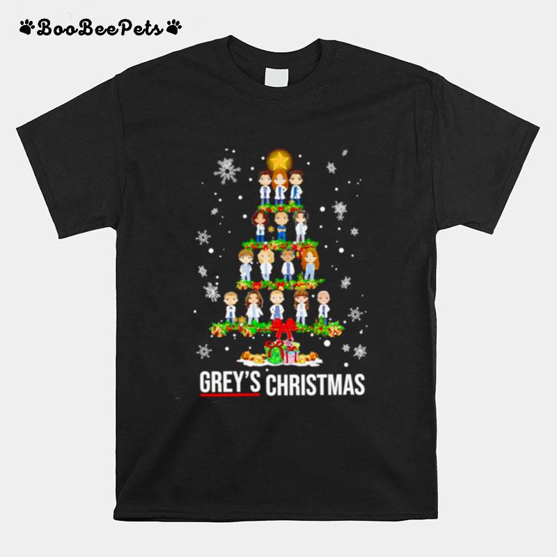 Greys Anatomy Chibi Christmas Tree T-Shirt