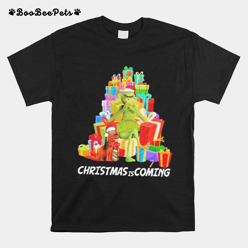 Grinch And Dog Christmas Are Coming Christmas Gift T-Shirt