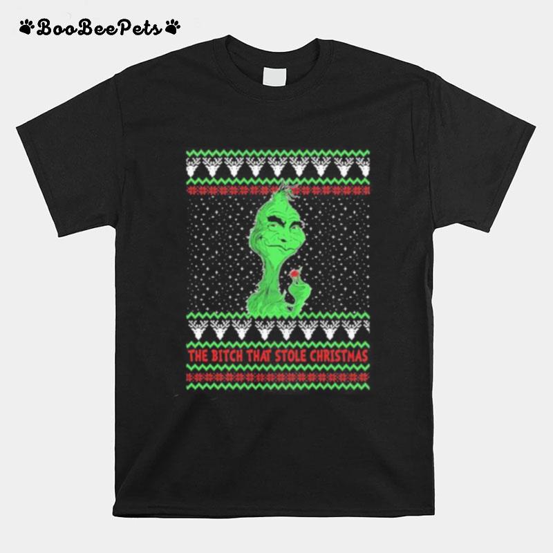 Grinch Covid The Bitch That Stole Christmas T-Shirt