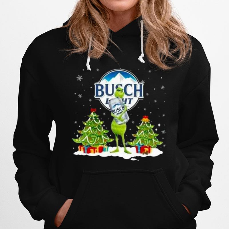 Grinch Holding Busch Light Christmas 2022 Hoodie