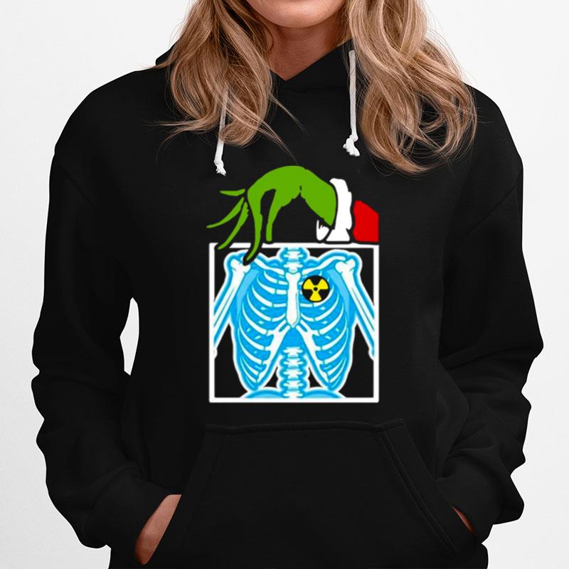 Grinch Holding Radiology X Ray Ugly Christmas Hoodie