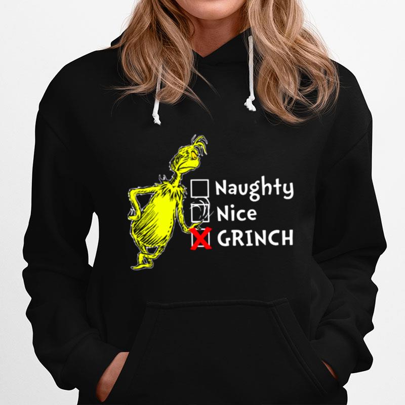 Grinch Naughty Nice Wonderful Time Of The Year Merry Christmas Hoodie