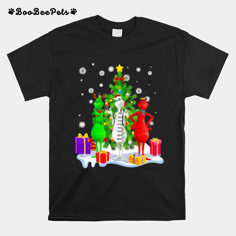 Grinch Red White Christmastree Merry Xmas T-Shirt