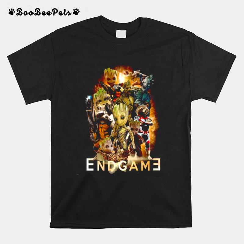 Groot Marvel Avengers Endgame Collage T-Shirt
