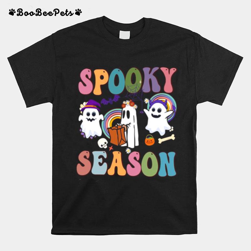 Groovy Ghost Spooky Season Halloween T-Shirt