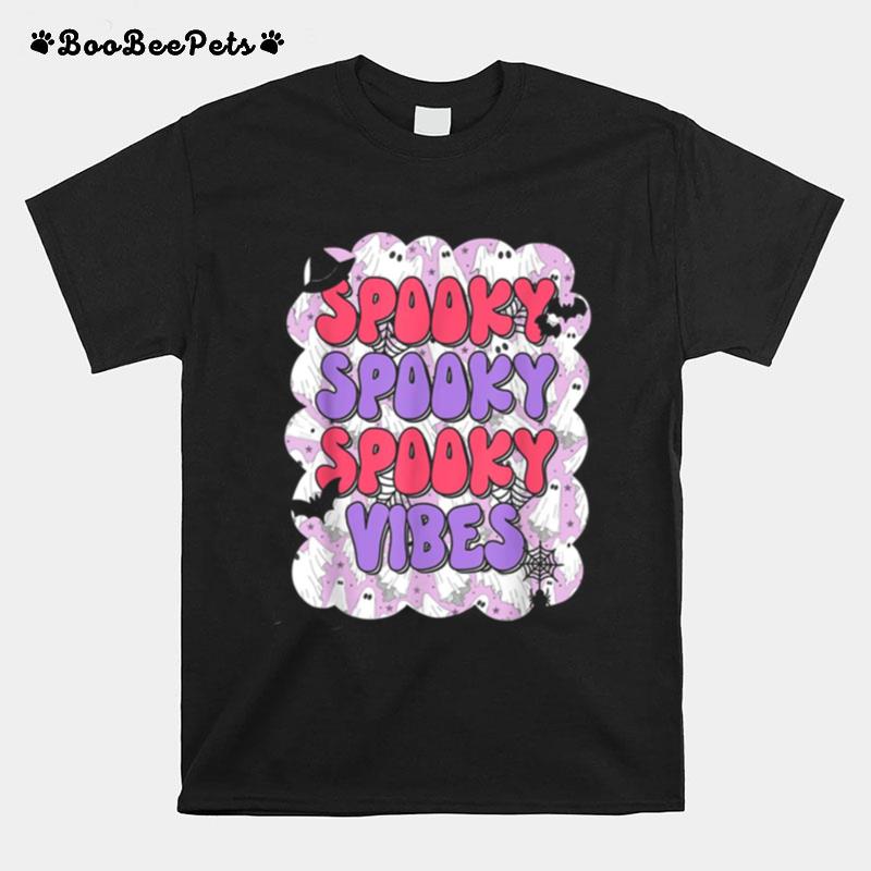 Groovy Spooky Season Spooky Vibes Hippie Halloween Costume T-Shirt