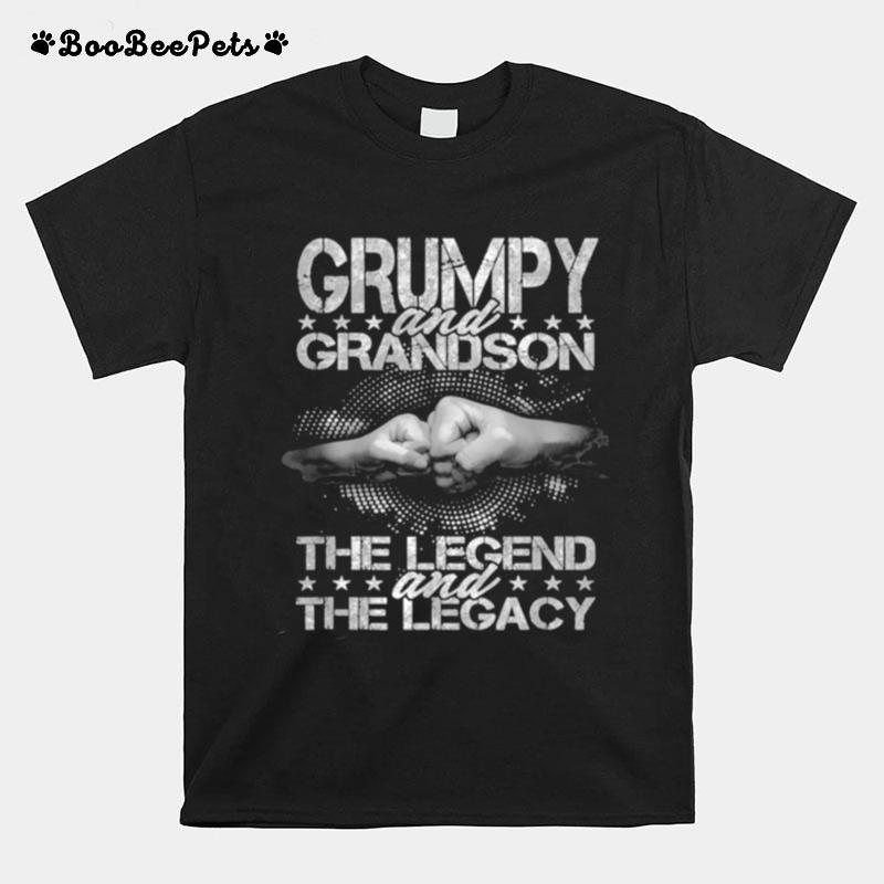 Grumpy And Grandson The Legend And The Legacy Fathers Day Tee T-Shirt