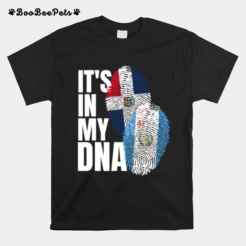 Guatemalan And Dominican Mix Dna Flag Heritage T-Shirt