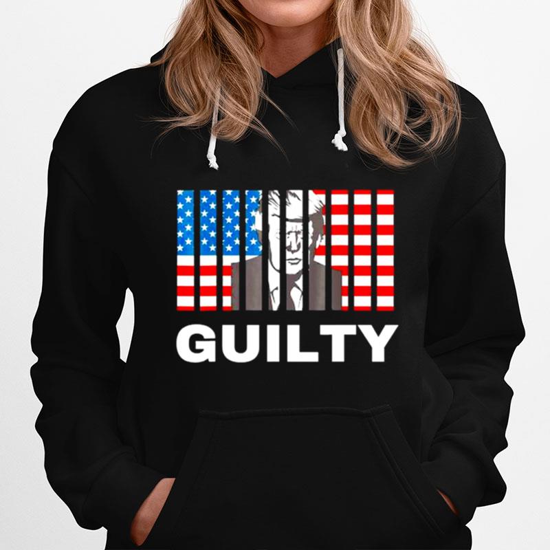 Guilty Anti Trump American Flag Political Hoodie