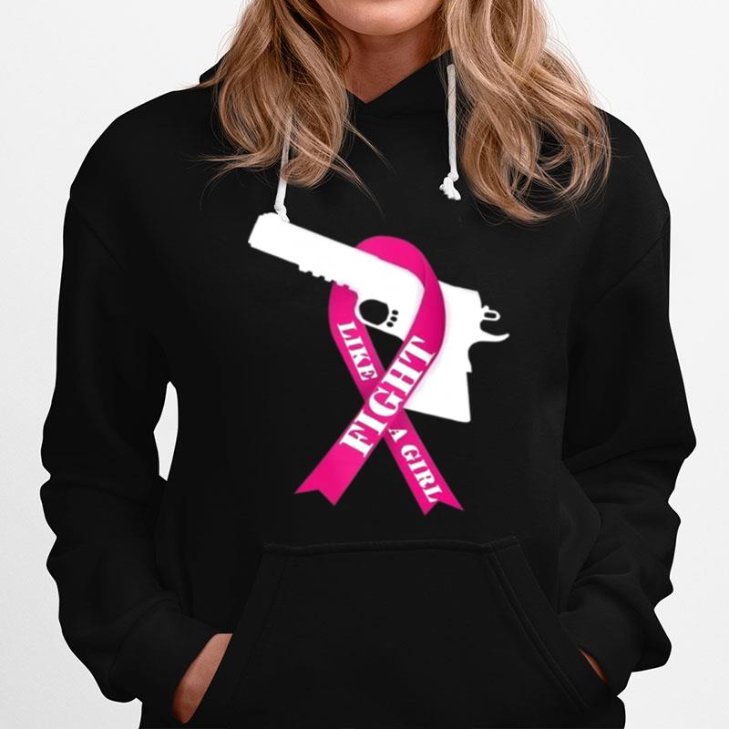 Gun Fight Like A Girl Pink Hoodie