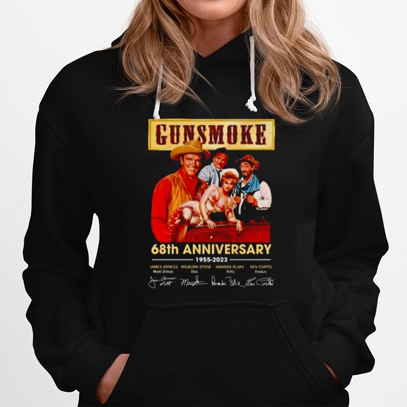 Gunsmoke 68Th Anniversary 1955 %E2%80%93 2023 Thank You For The Memories Signatures Hoodie