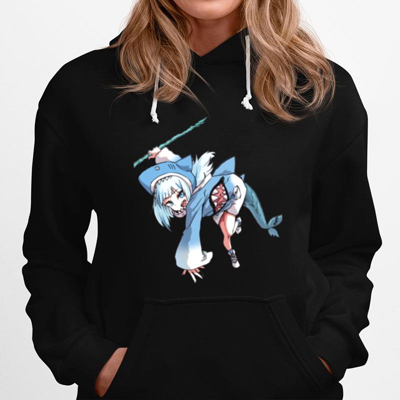 Gura Gawr Angry Shark Hololive Hoodie