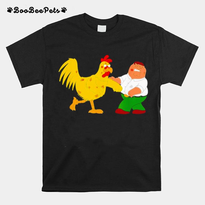 Guy Peter And Chicken Fighting T-Shirt