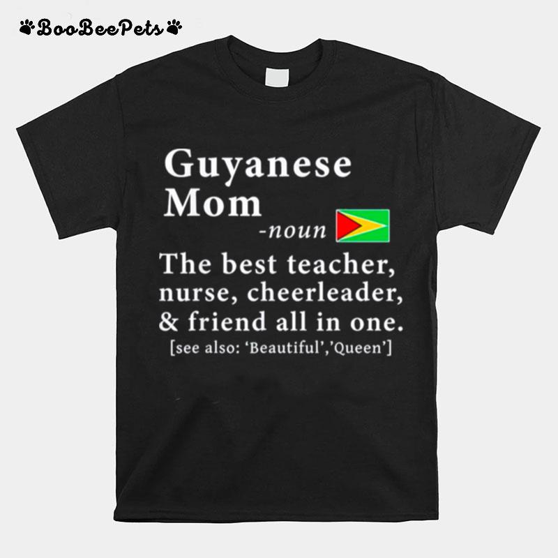 Guyanese Mom Definition Guyana Flag Mothers Day T-Shirt