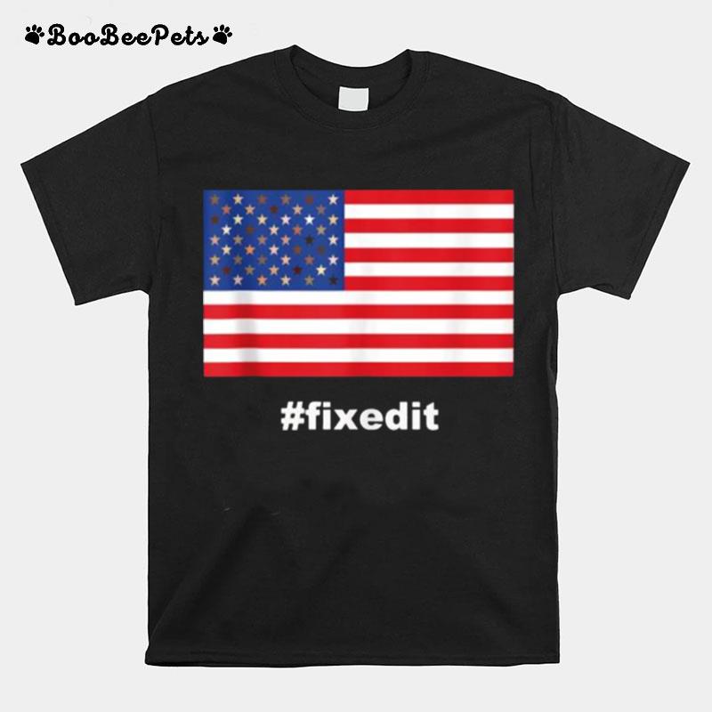 Hagtag Fixedit Juneteenth Reparation American Diversity Flag T-Shirt