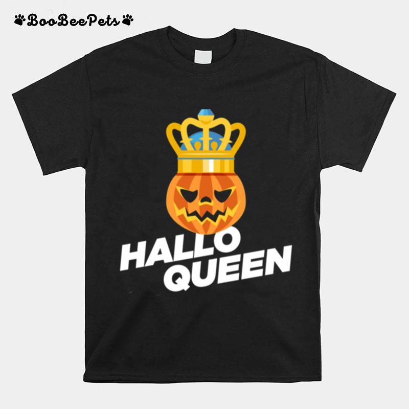 Hallo Queen Pumpkin King Halloween Shirrt T-Shirt