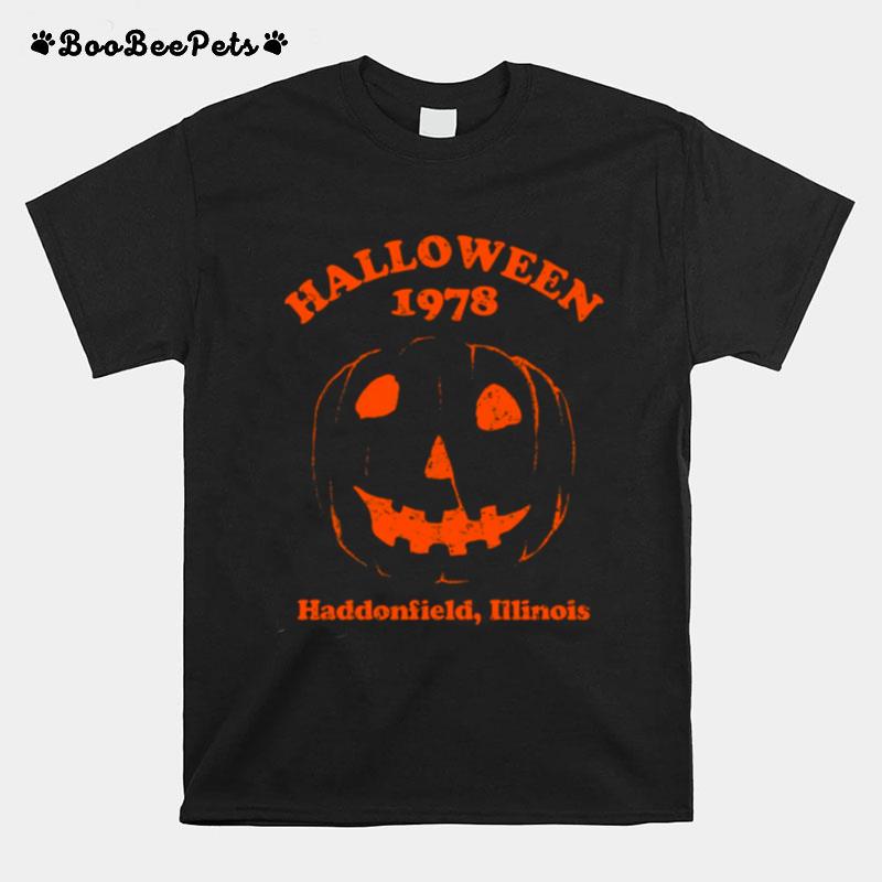 Halloween 1978 Holiday Spooky Myers Pumpkin Haddonfield T-Shirt