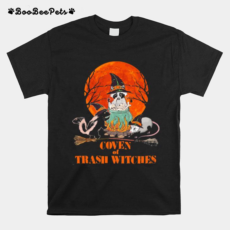 Halloween Animal Coven Of Trash Witches Sunset T-Shirt