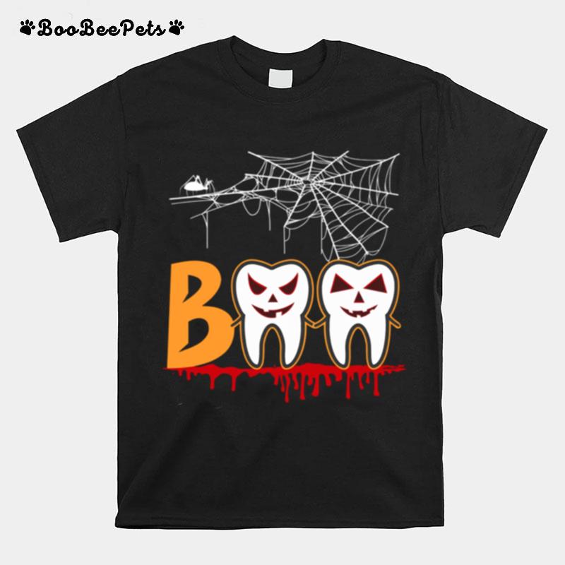 Halloween Boo Dentist Pumpkin Costume Dental Assistant Gift T-Shirt