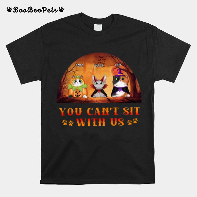 Halloween Cat Cosplay You Cant Sit With Us Vintage T-Shirt