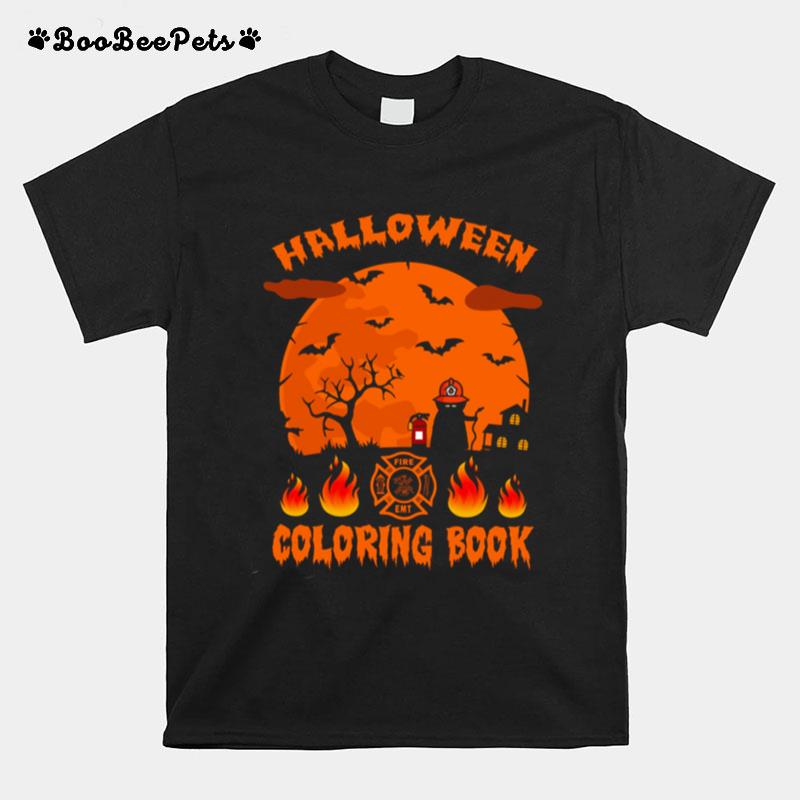 Halloween Coloring Book Fire Emt T-Shirt