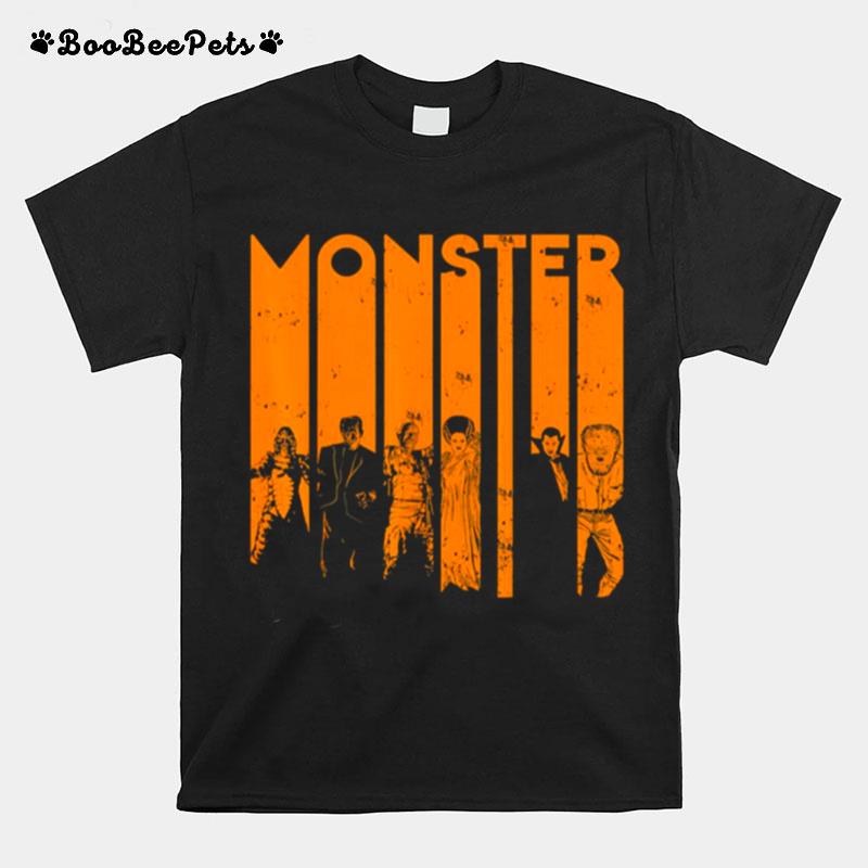 Halloween Creature Monster Letter Group Shot T-Shirt