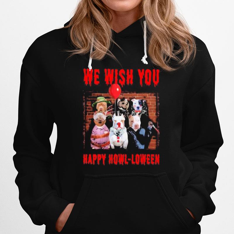 Halloween Dogs Horror Characters We Wish You Happy Howl Oween Hoodie