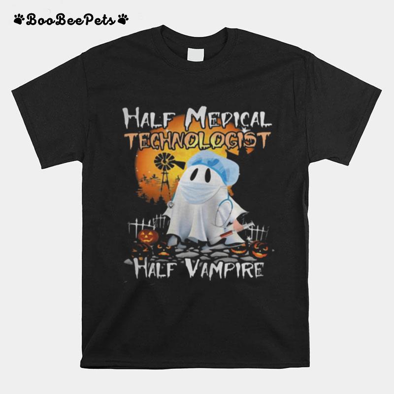 Halloween Ghost Half Medical Technologist Half Vampire T-Shirt