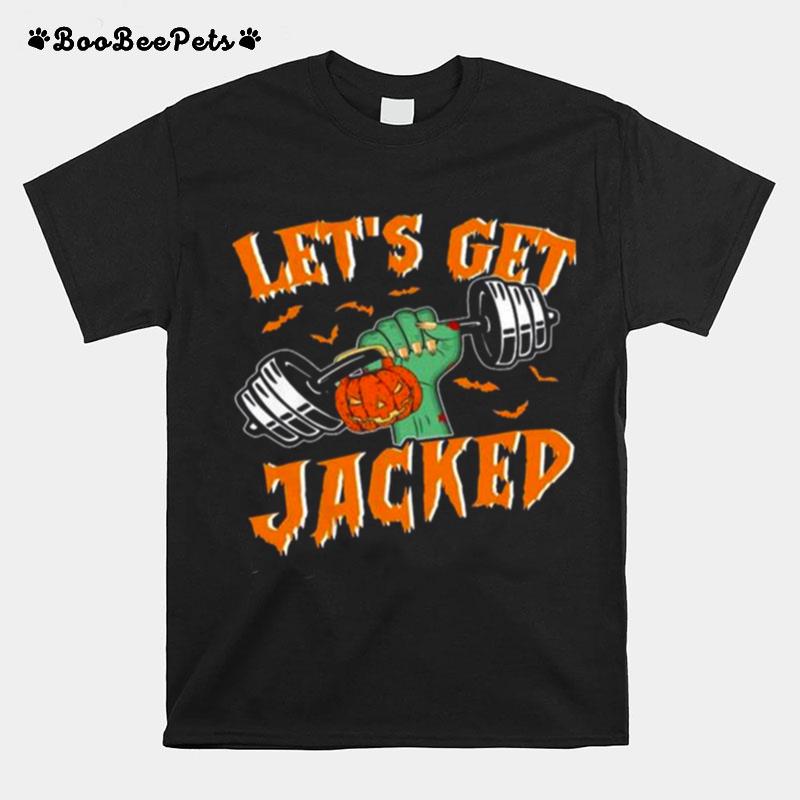 Halloween Gym Pumpkin Lets Get Jacked T-Shirt