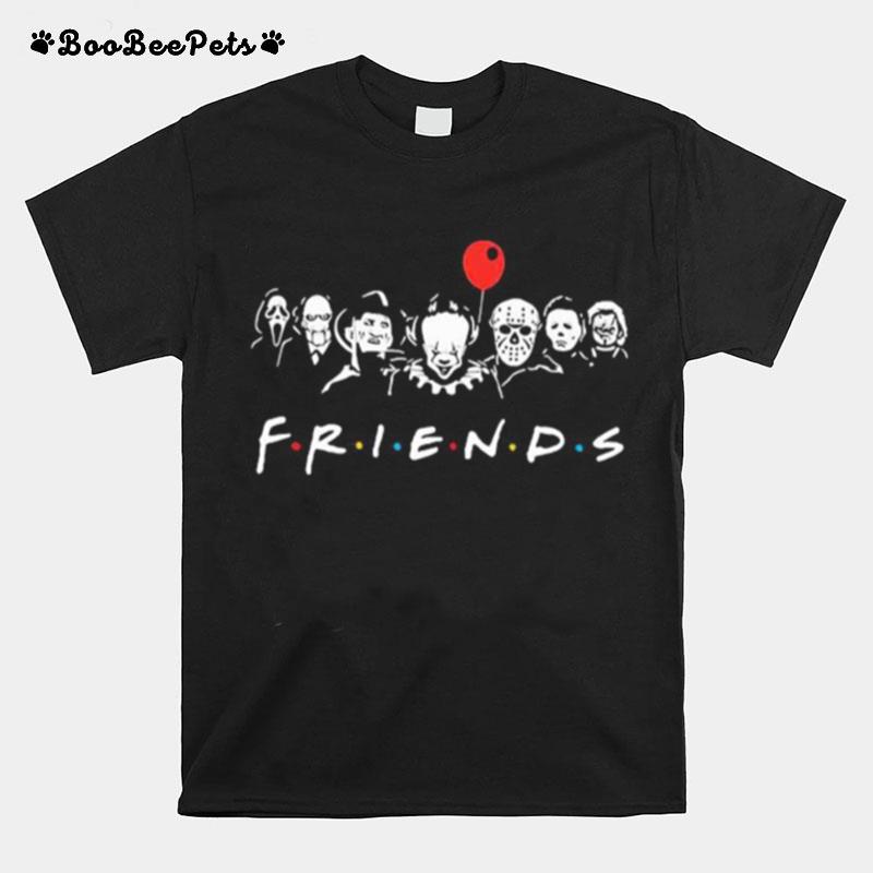 Halloween Horror Characters Balloon Friends T-Shirt