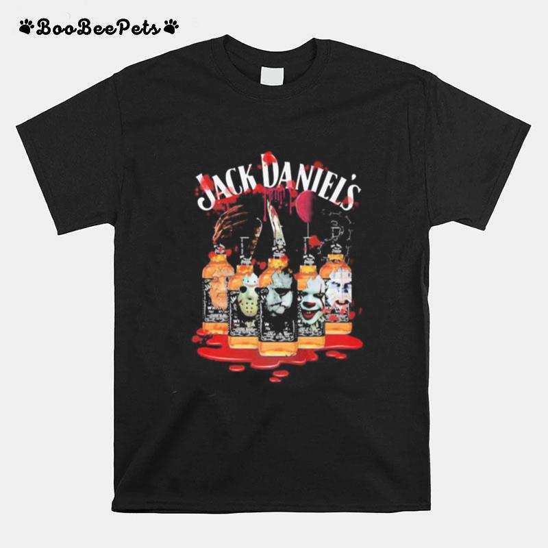 Halloween Horror Characters Jack Daniels T-Shirt