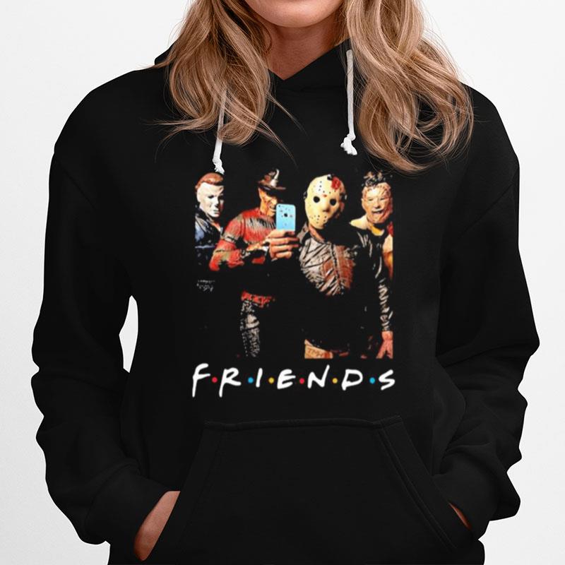 Halloween Horror Characters Selfie Friends Hoodie