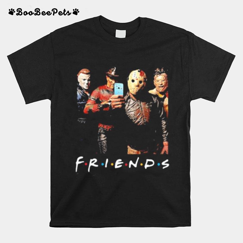 Halloween Horror Characters Selfie Friends T-Shirt