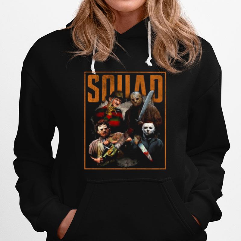 Halloween Horror Characters Squad Hoodie