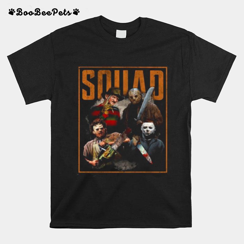 Halloween Horror Characters Squad T-Shirt