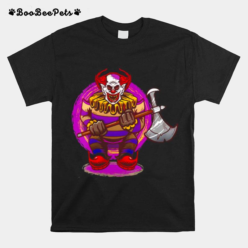 Halloween Horror Clown Mask Decoration Scary Costume T-Shirt