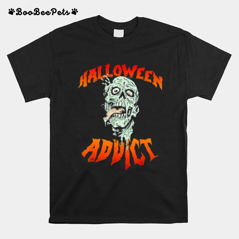 Halloween Horror Stories Scary Movies Addict Zombie T-Shirt