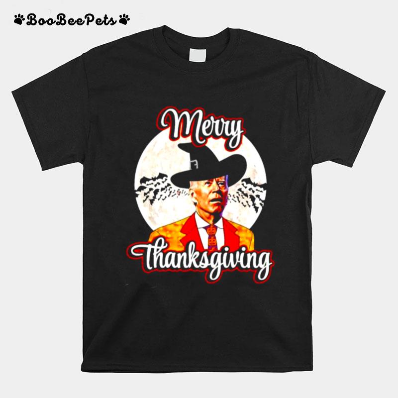 Halloween Joe Biden Merry Thanksgiving T-Shirt