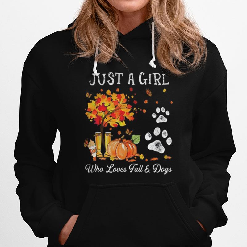 Halloween Just A Girl Who Loves Fall And Dogs Hoodie