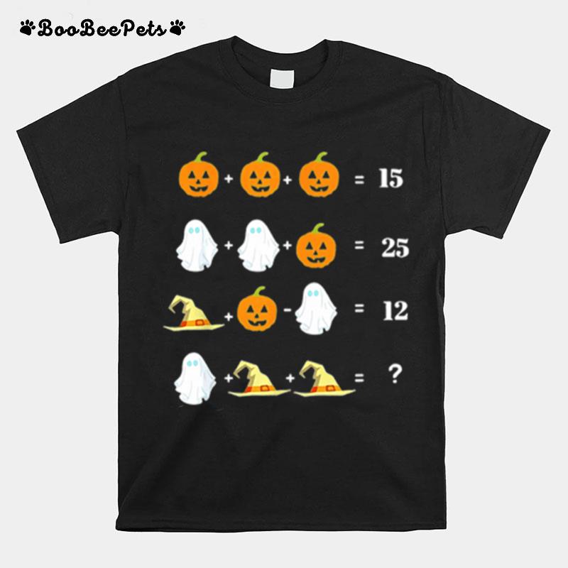 Halloween Math Equations For Math Teachers T-Shirt