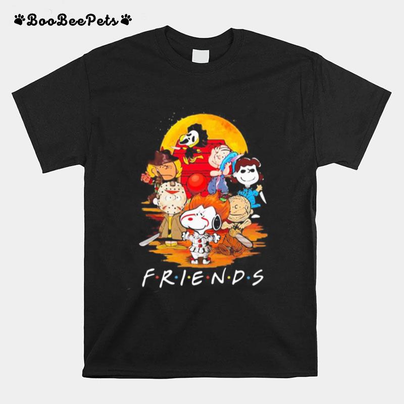 Halloween Peanuts Horror Characters Friends T-Shirt