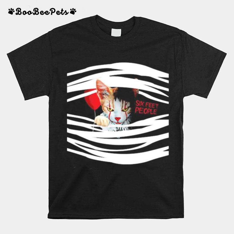 Halloween Pennywise Cat Six Feet People T-Shirt