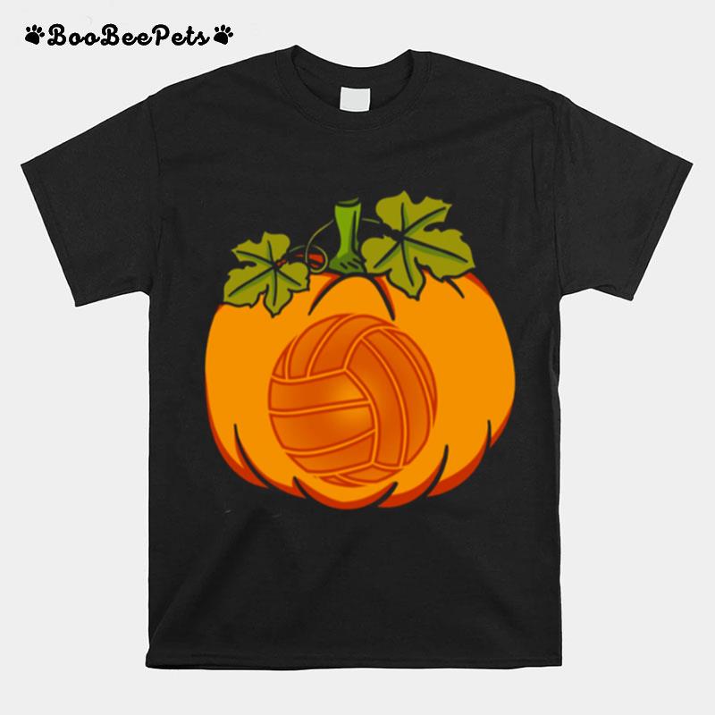 Halloween Pumpkin Volleyball Graphic T-Shirt