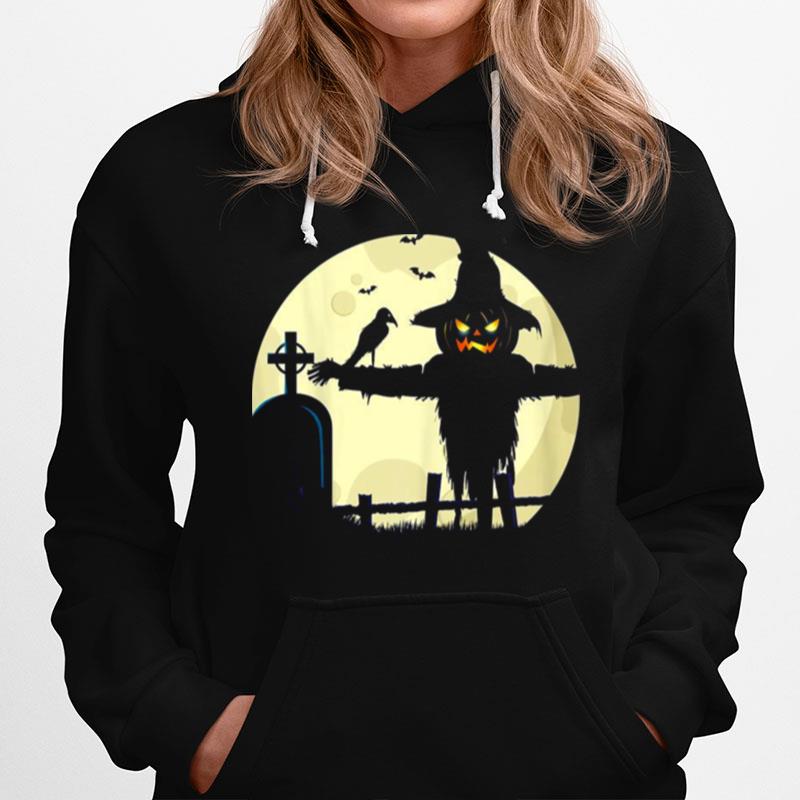 Halloween Scarecrow Pumpkin Spooky Costume Design Hoodie