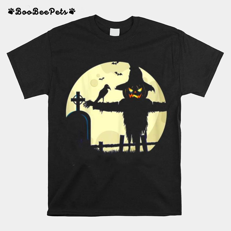 Halloween Scarecrow Pumpkin Spooky Costume Design T-Shirt